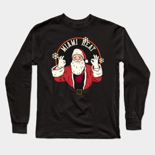 Santa Claus Loves Miami Heat Long Sleeve T-Shirt